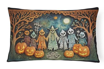 More Spooky Halloween Throw Pillow Throw Pillow for Indoor Couch Bed Outdoor Patio Washable, Papel Picado 2264,12Hx16W