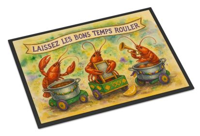 Crawfish Parade Doormat Front Door Mat Indoor Outdoor Rugs for Entryway, Non Slip Washable Low Pile, 18H X 27W