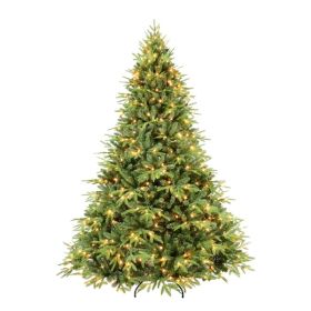 Artificial 4ft Green Christmas Tree With 856 PE/PVC Mixed Branch Tips, 150L Warm White Led, Steel Wire, Hinged Premium & Foldable Base For Indoor (Option: defaulttitle)