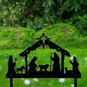 CIFbuy Waterproof Metal Nativity Projector Light Outdoor Wall Christmas Decoration Gift(TikTok, Temu Pick-up Service) (Option: defaulttitle)