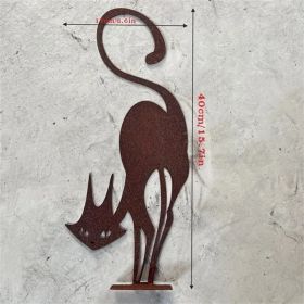 CIFbuy Gothic Black Cat Metal Wall Art Vintage Halloween Christmas Decor Indoor Outdoor Garden Patio (TikTok, Temu Pick-up Service) (Option: defaulttitle)