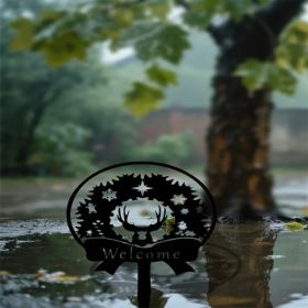 CIFbuy Vintage Christmas Yard Sign Outdoor Holiday Decor For Garden Patio Lawn(TikTok, Temu Pick-up Service) (Option: defaulttitle)