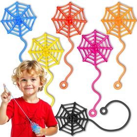 30 Pcs Sticky Spider Web Sticky Hands For Kids Bulk Halloween Party Favors Decorations,Spider Webs For Classroom (Option: COLORFUL)
