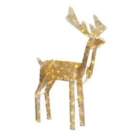 3.6FT Motorized Reindeer With Shaking Head, Outdoor Christmas Decorations With Motor & 120 Warm White LED Lights, For Xmas Outdoor Holiday Indoor (Option: defaulttitle)