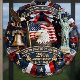 1 pc 250th anniversary of American independence, bald eagle commemorative wooden plaque, home porch decoration, wooden hanging board (Color: 30, size: 30*30*0.5cm)