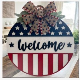 1 pc 250th anniversary of American independence, bald eagle commemorative wooden plaque, home porch decoration, wooden hanging board (Color: 33, size: 30*30*0.5cm)