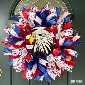 1PC Wooden tags for Independence Day, patriotic American homes, rural areas, wooden walls, door decorations, wooden crafts (Color: 114, size: 40*40*0.5cm)