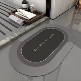Super Absorbent Bath Rug Quick Drying Non-slip Bathroom Mat Bath Tub Side Area Floor Mats Diatomite Home Doormat Kitchen Carpet (Specification: 500MMx700MM, Color: Smile A)