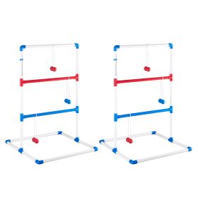 The ladder ball and golf throwing ball set is used for the ladder throwing game and includes 6 balls, a scoring board and a portable bag. (Color: White)